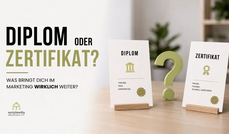 Info über Social Media Zertifikat oder Diplom